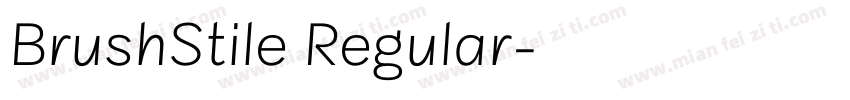 BrushStile Regular字体转换
